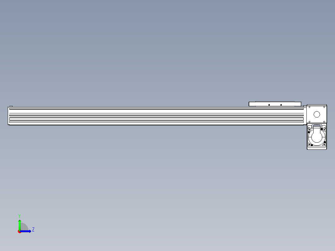 同步带全封闭直线模组TPA-HCB-120D-90-L750-RP-Y-P40-N3左视图