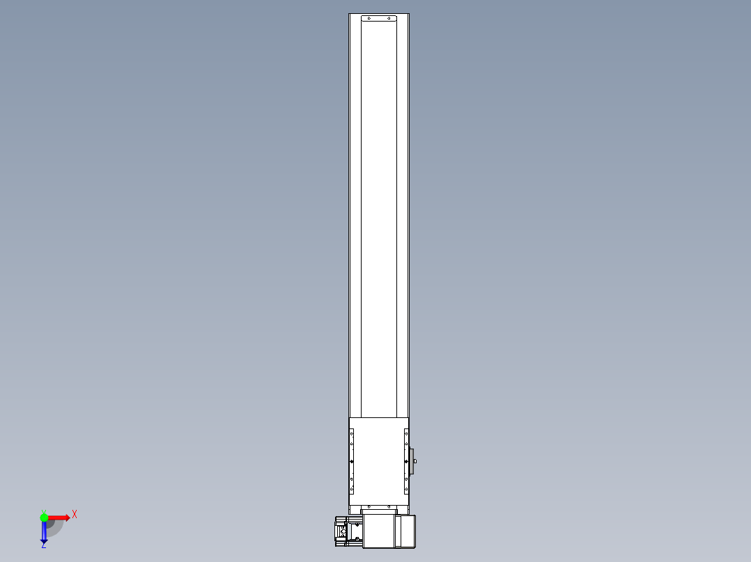 同步带全封闭直线模组TPA-HCB-120D-90-L750-RP-Y-P40-N3俯视图
