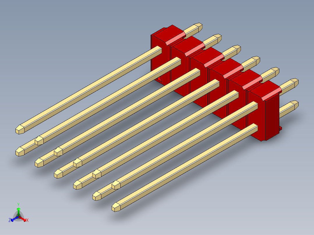 彩色公头100mil（2.54mm）系列-DS1021_red_2x06p_100mil_Type19_rev1.0
