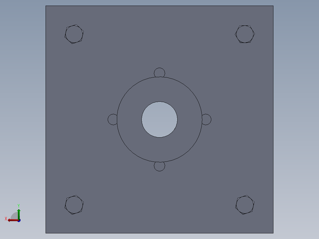 冲压工具后视图