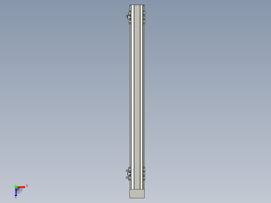 直线模组LHA6-S700-D-100W(16丝杆)设计图纸俯视图