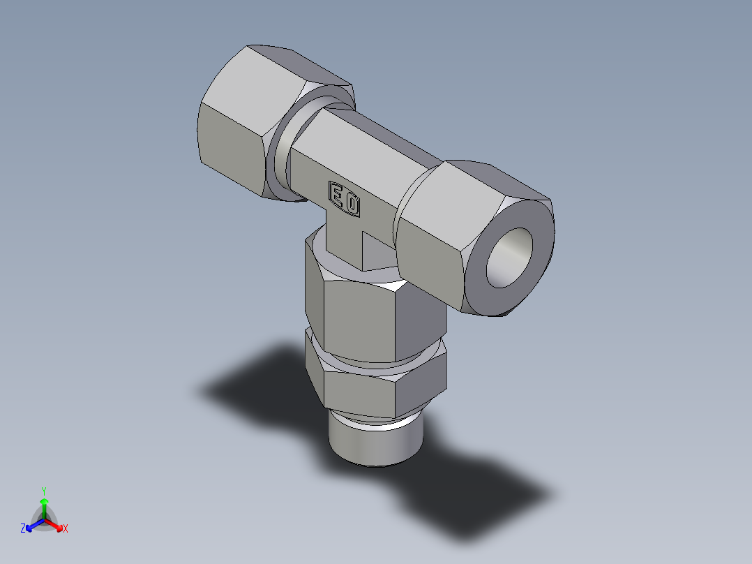 卡套式工业通用硬管接头EO_Assembled_adjustable_standpipe_branch_tee_EVT14SM71