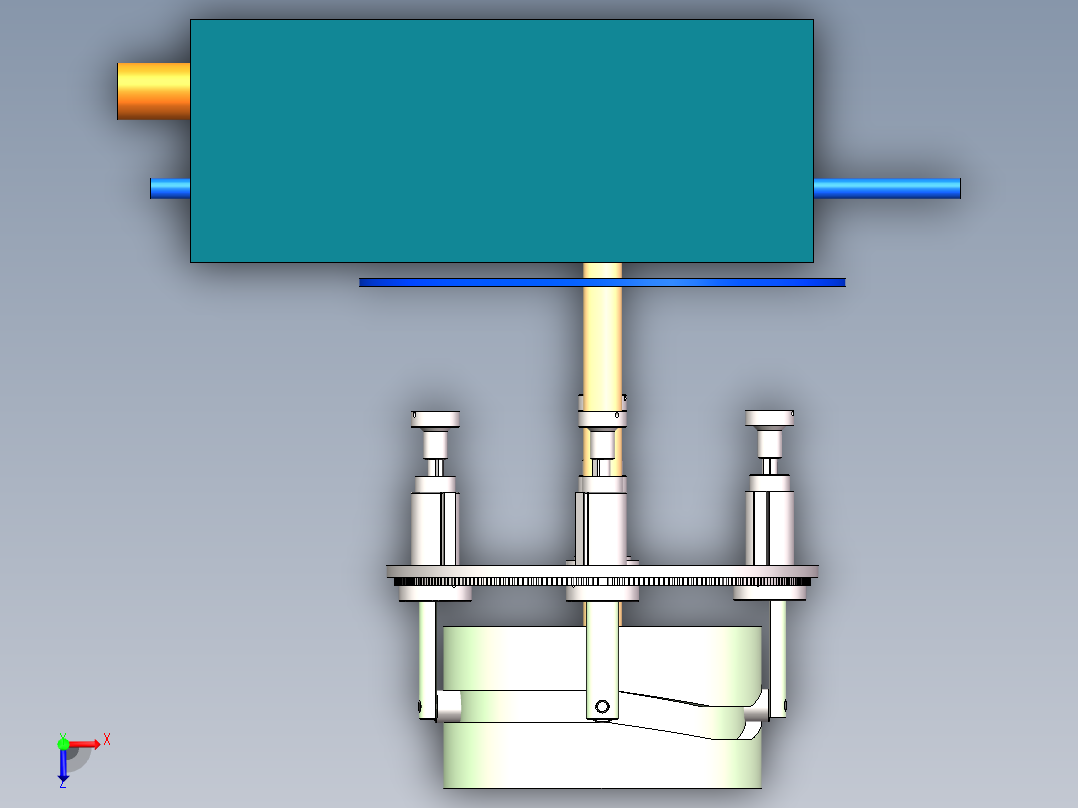 旋转机构SW+CAD 24.5.10+210+001俯视图