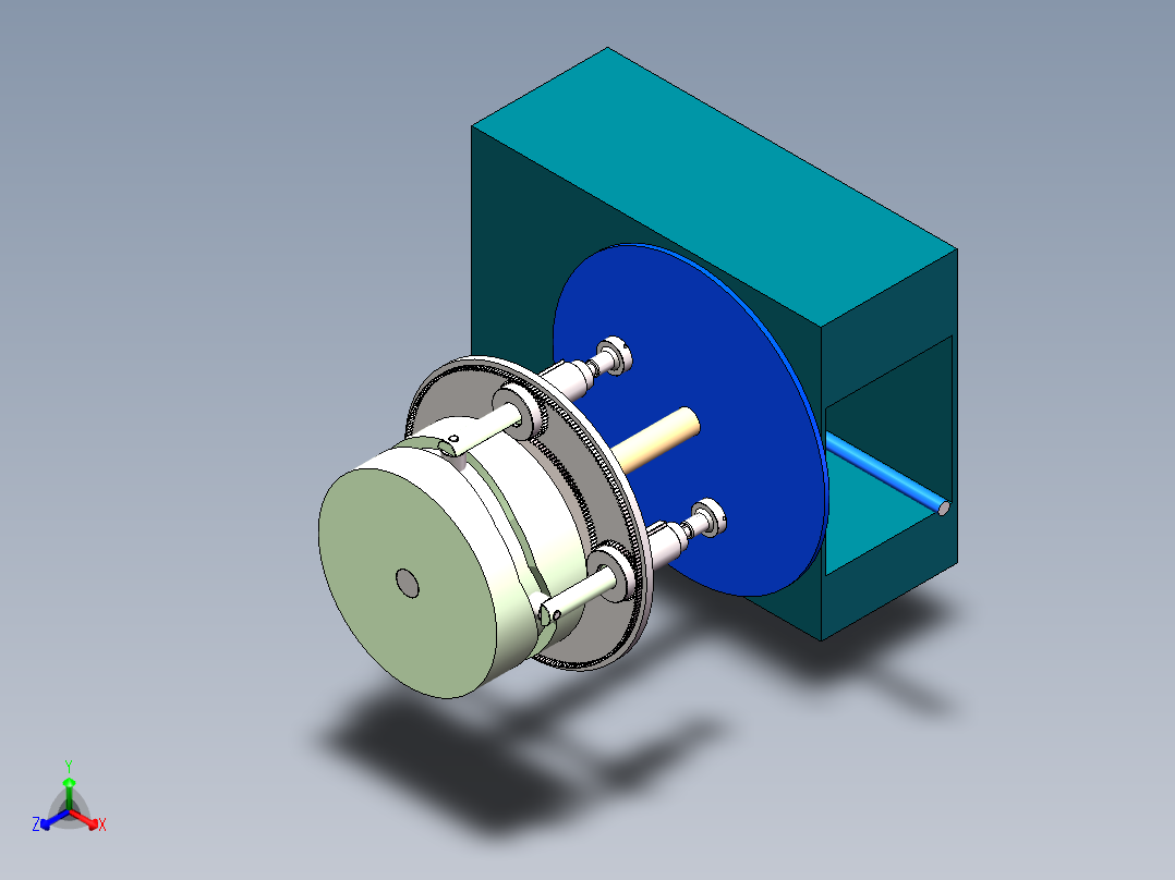 旋转机构SW+CAD 24.5.10+210+001正等轴测图