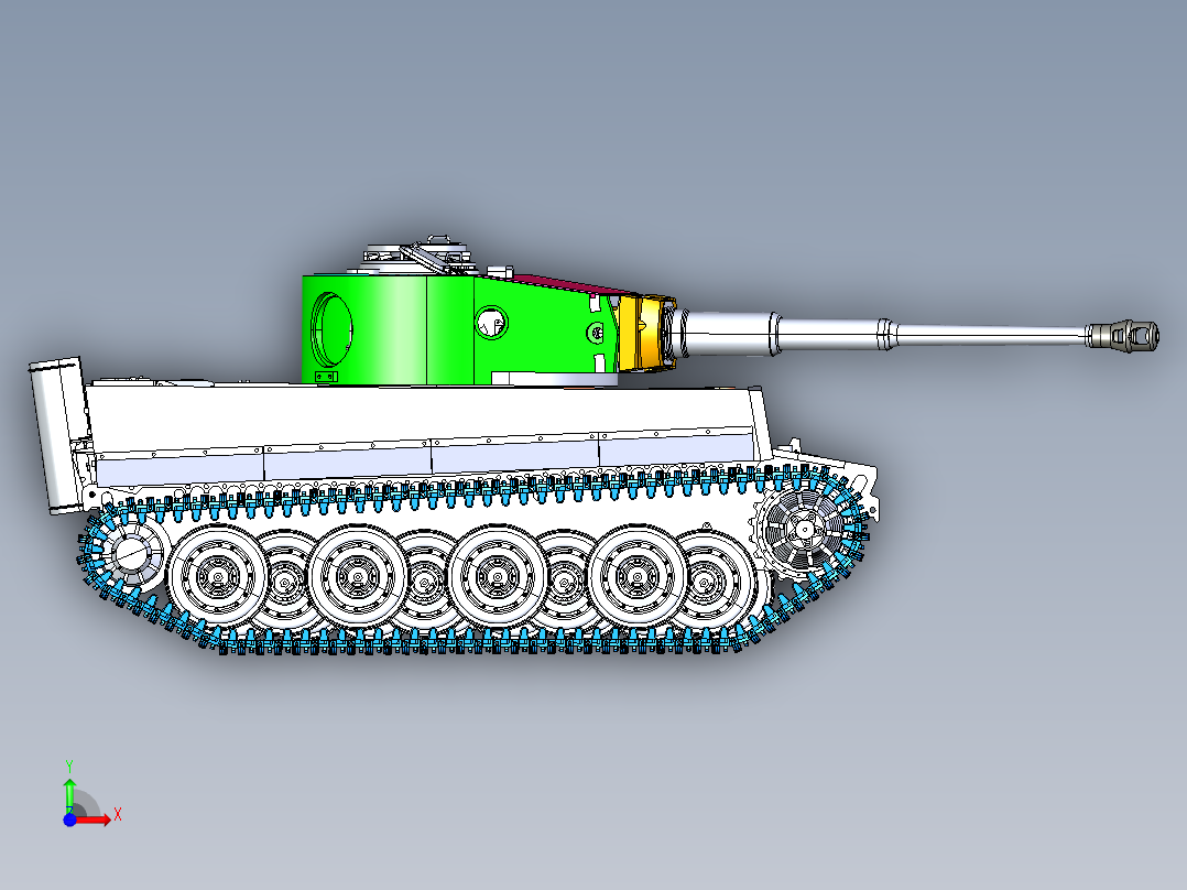 德国虎式坦克模型前视图