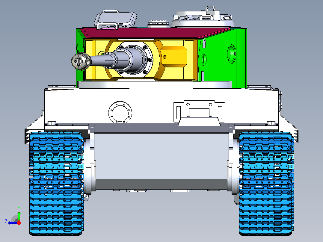 德国虎式坦克模型右视图