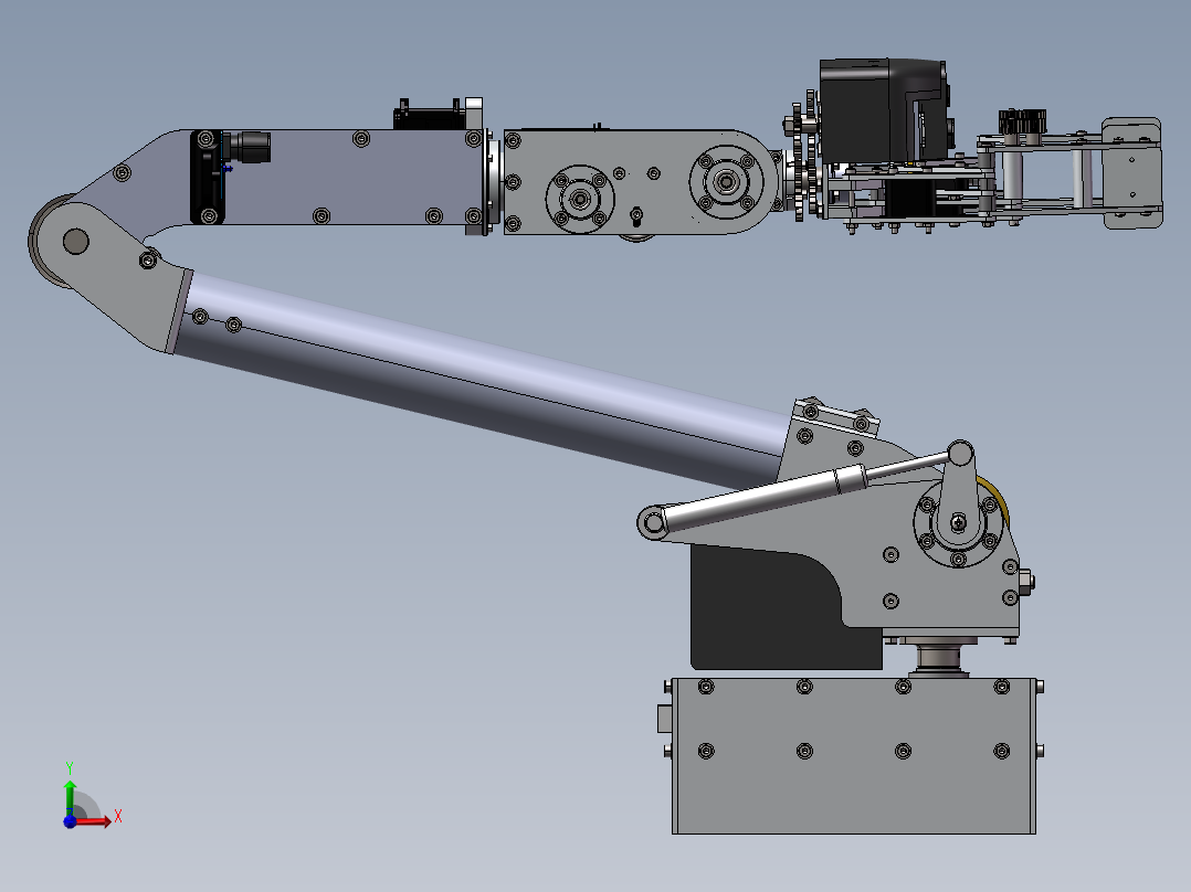 六自由度救援机械手前视图