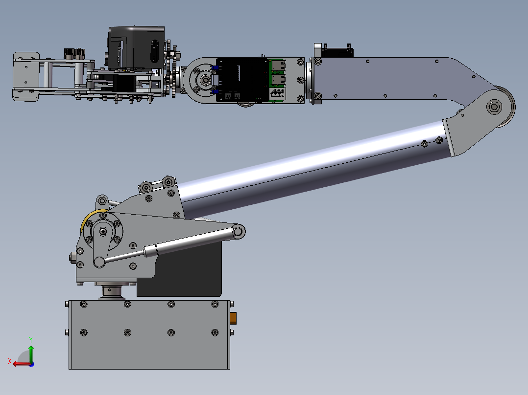 六自由度救援机械手后视图