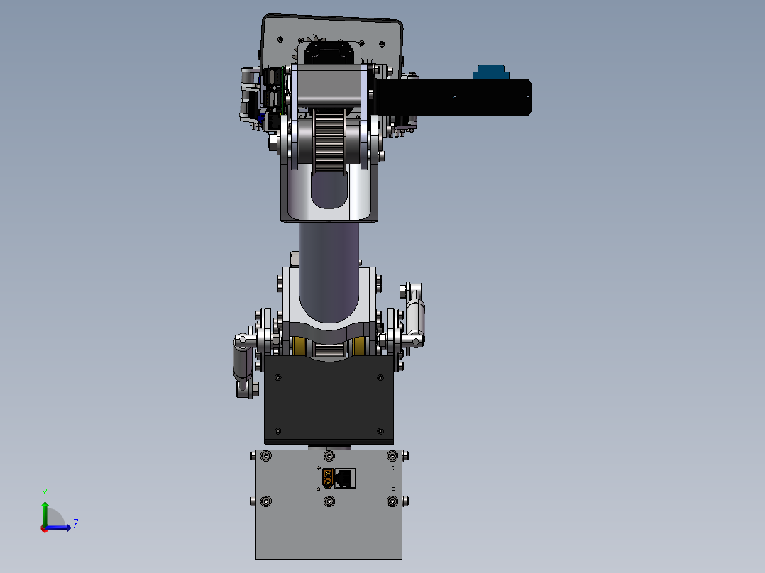 六自由度救援机械手左视图