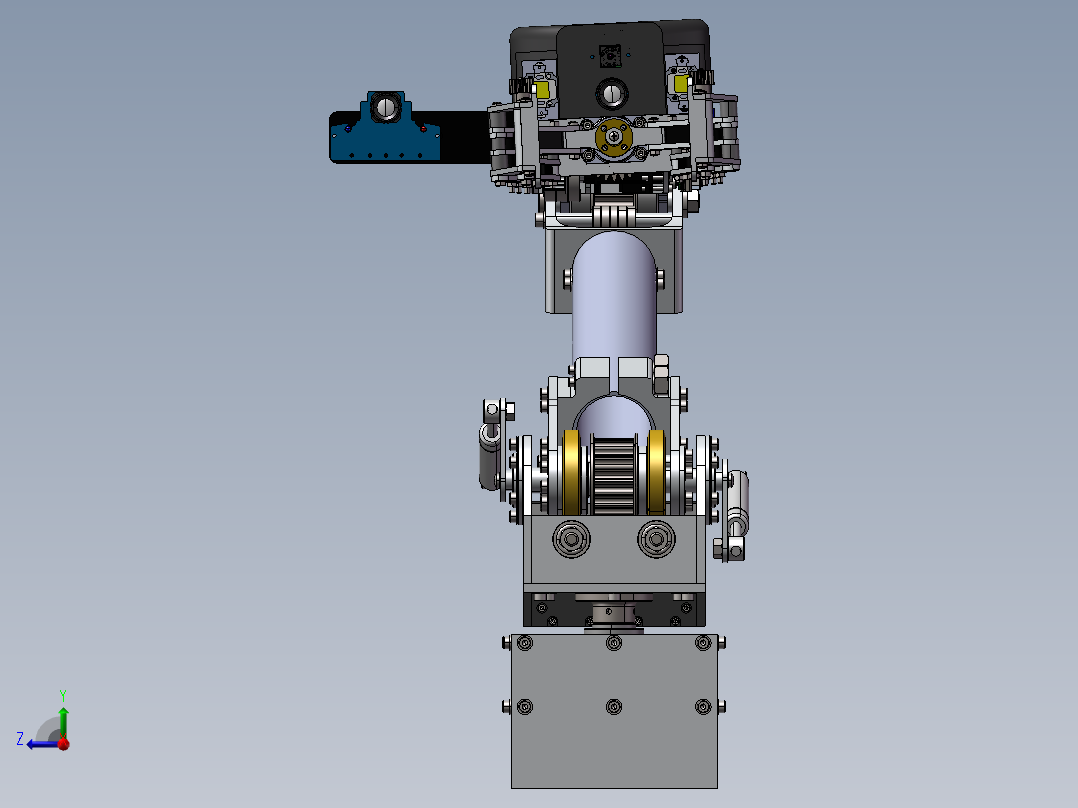 六自由度救援机械手右视图