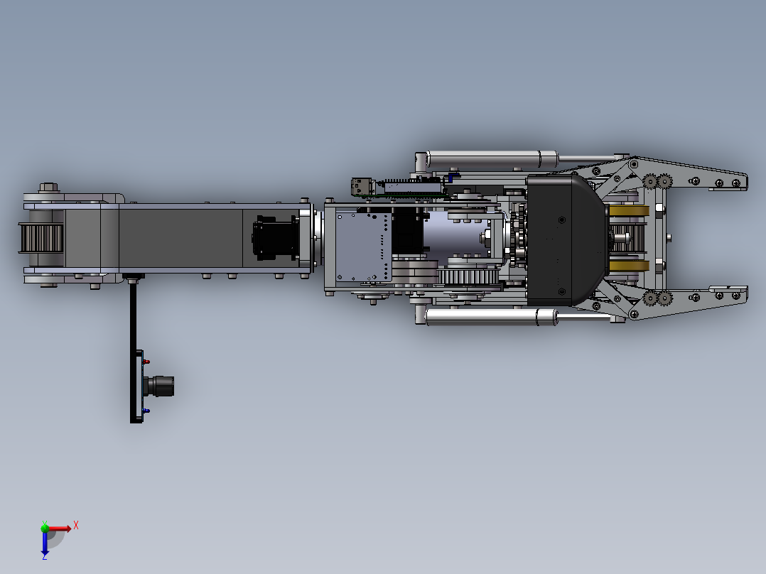 六自由度救援机械手俯视图