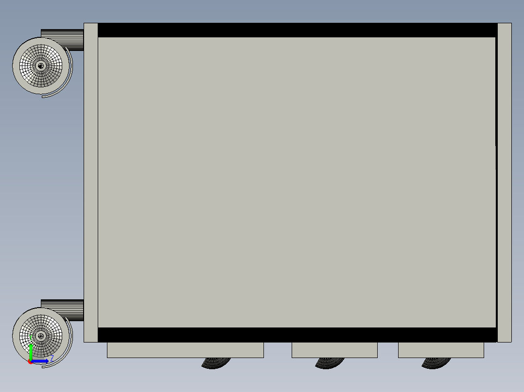 病床边柜左视图