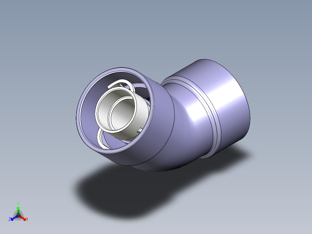 [PVCxPVC] 45 肘Elbow正等轴测图
