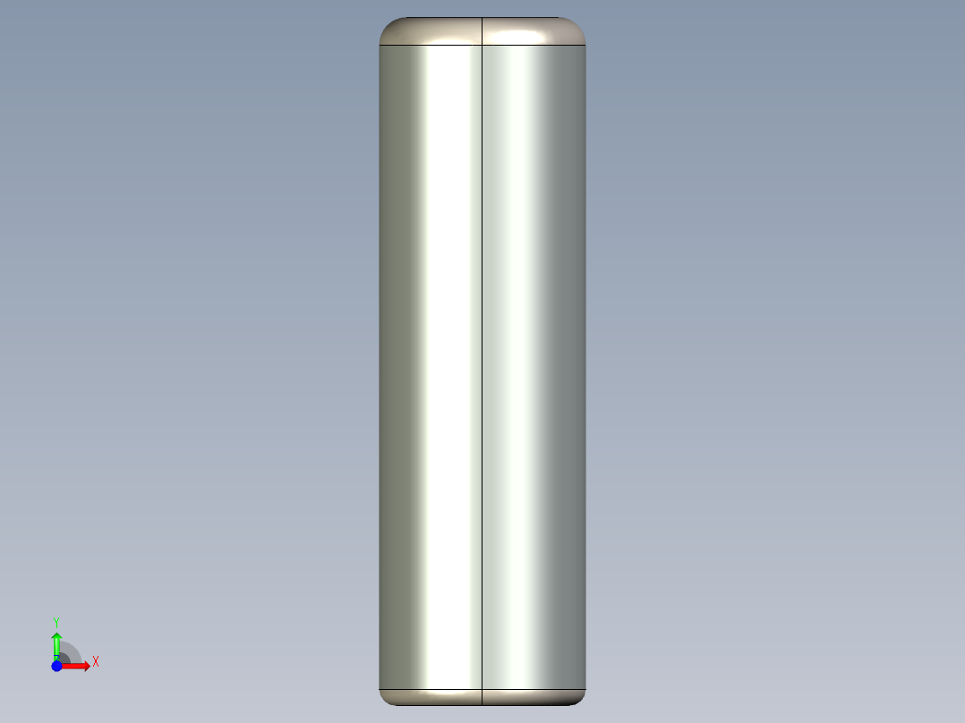 紧固件-STEP 0.3750 Alignment Dowel前视图