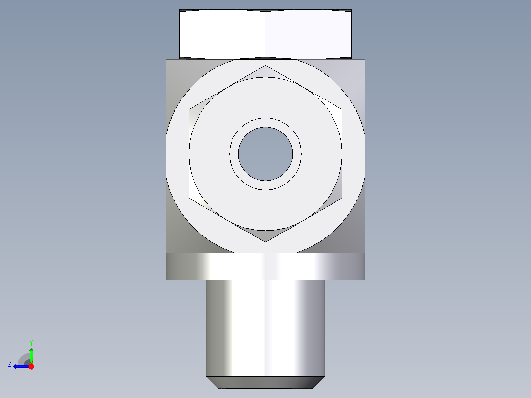 卡套式工业通用硬管接头EO_High_pressure_banjo_tee_TH08LRKD71右视图