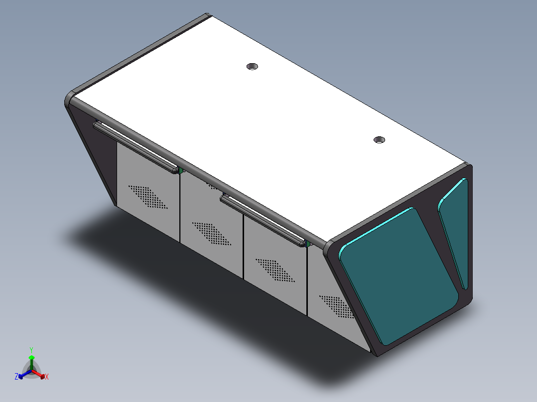 双联控制台正等轴测图