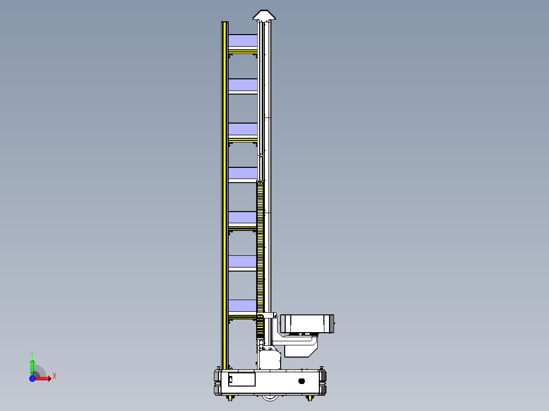 立式仓储AGV前视图