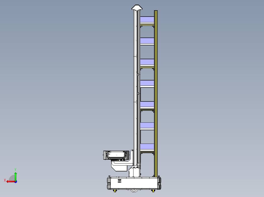 立式仓储AGV后视图