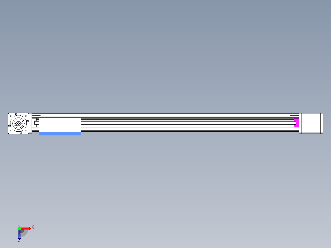 威洛博LB.GB同步带传动--欧规系列GB8-L192-S900-BR-P75-K俯视图