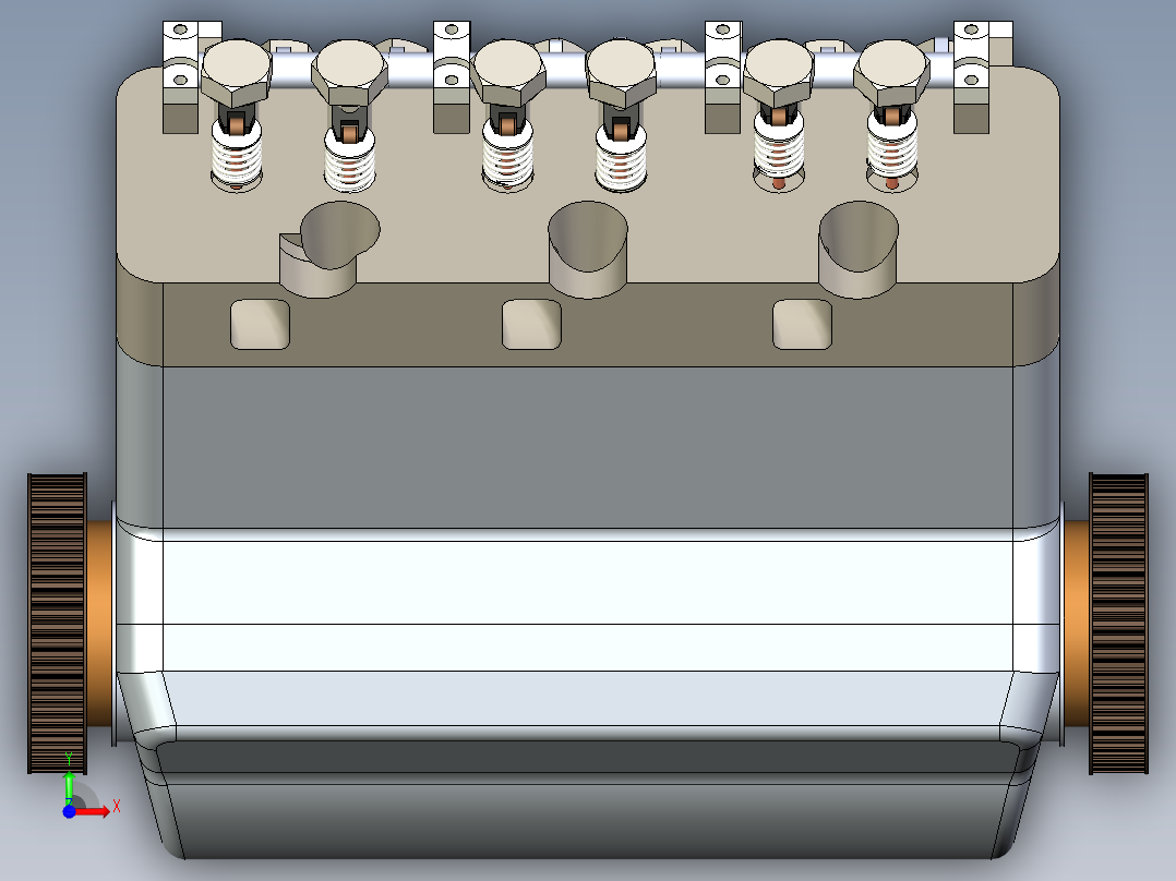 汽车发动机简易演示结构前视图