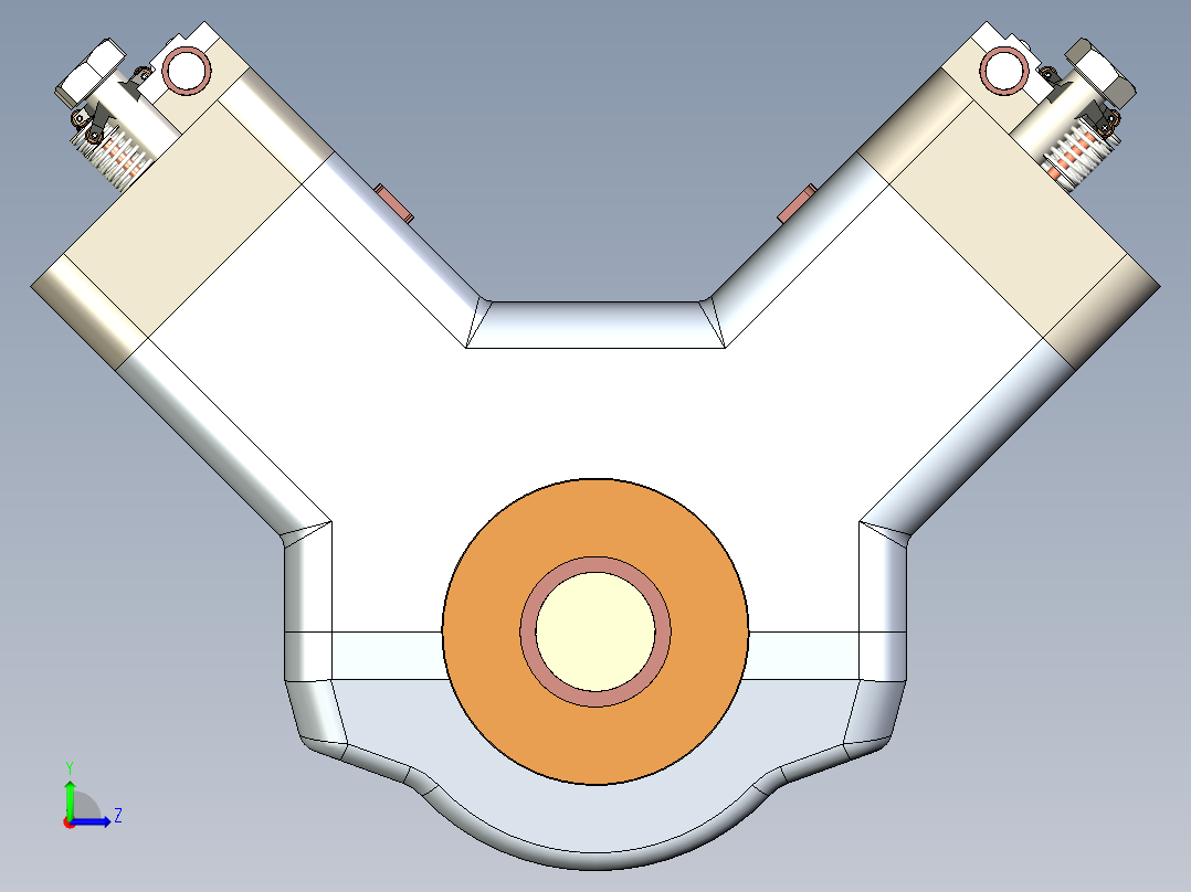 汽车发动机简易演示结构左视图