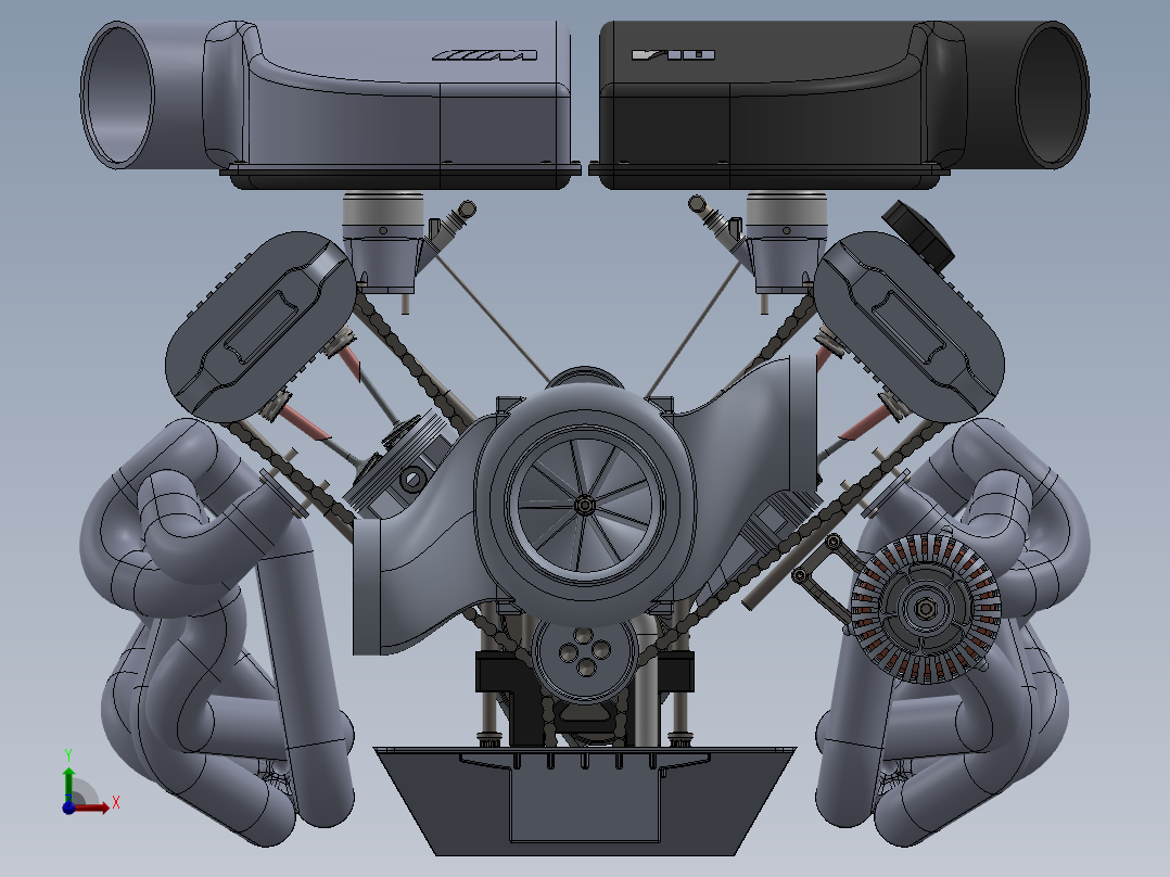 v10发动机前视图