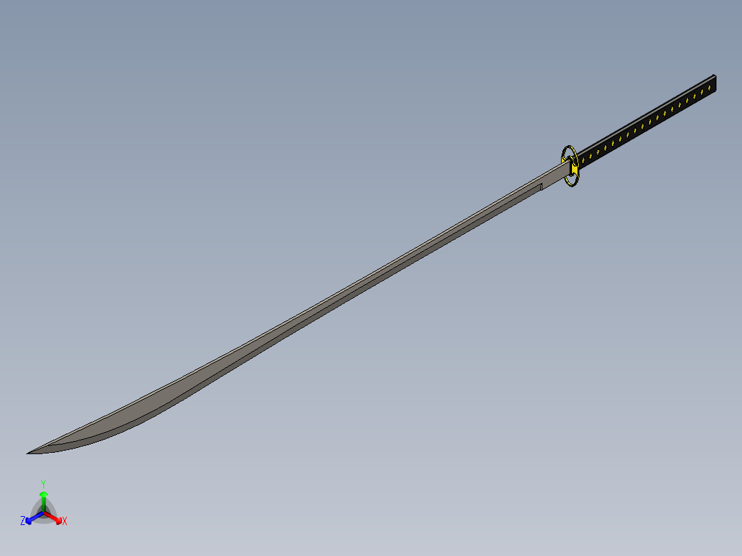 剑、宝剑(27)正等轴测图