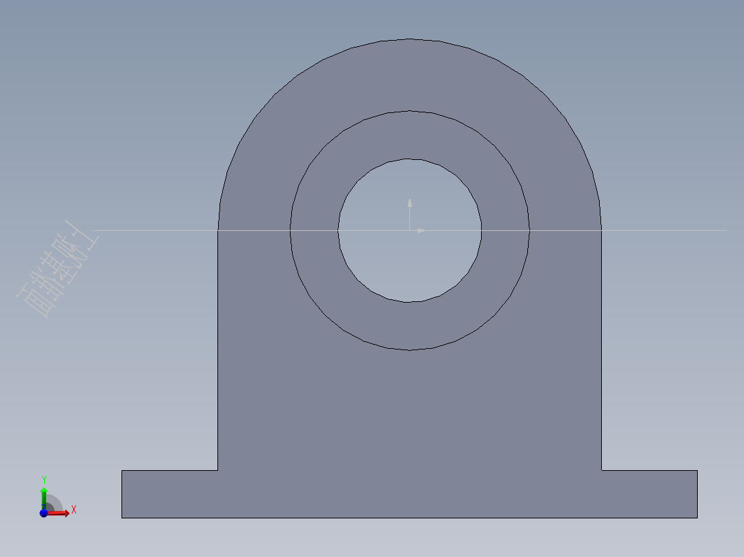 S6 双直线轴承滑座前视图