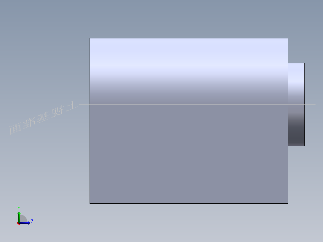 S6 双直线轴承滑座左视图