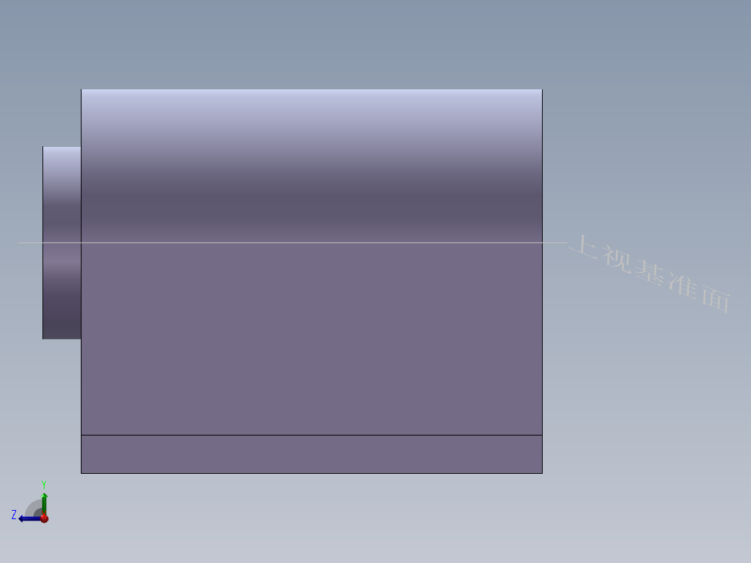 S6 双直线轴承滑座右视图