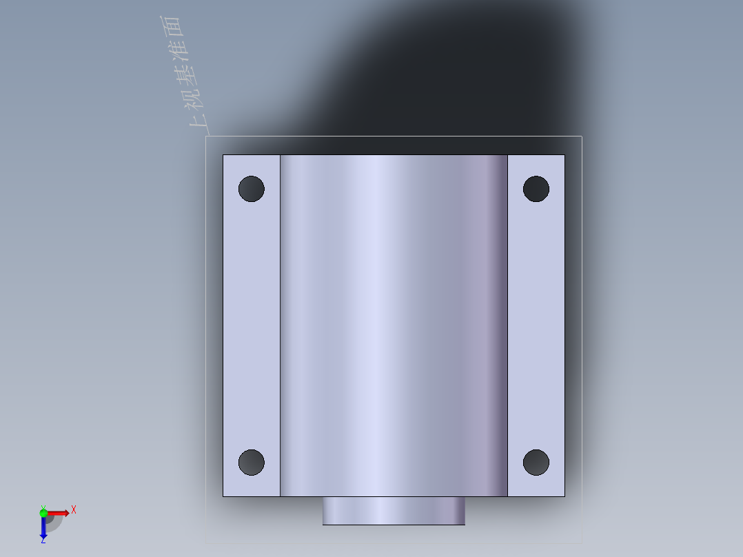 S6 双直线轴承滑座俯视图