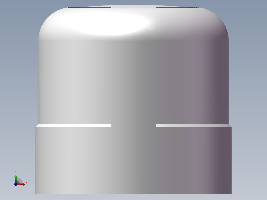 圆管帽 DN8前视图