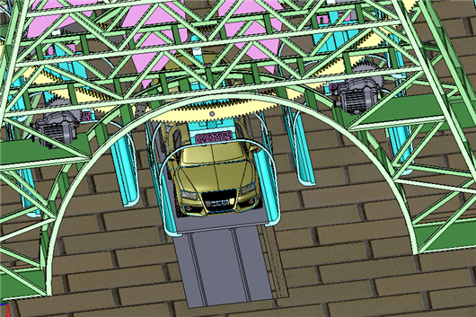 摩天轮智能立体停车库、旋转立体车库3D模型