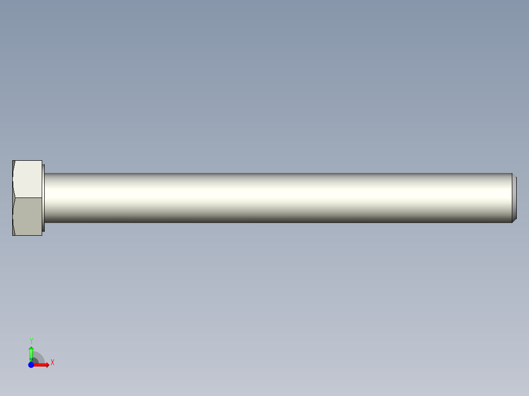 螺钉-DIN_931-M18x2.5x170_27.stp前视图