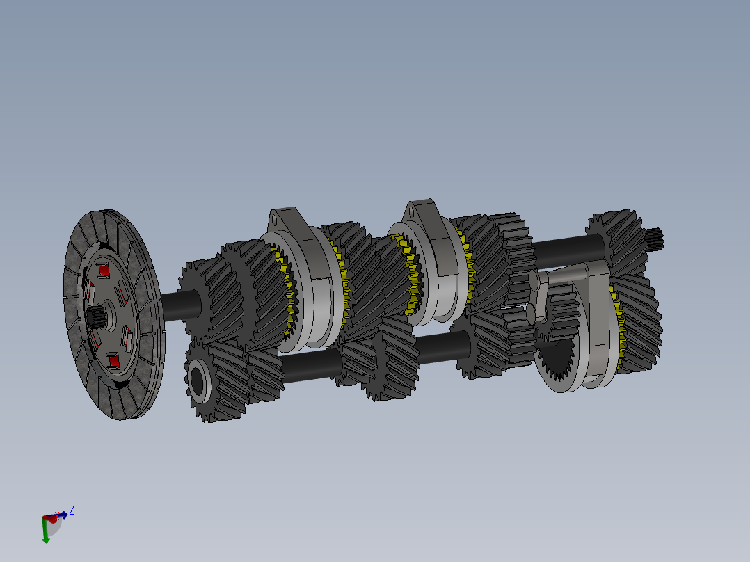 手动<span style='color: red'>变速箱</span>内部齿轮结构