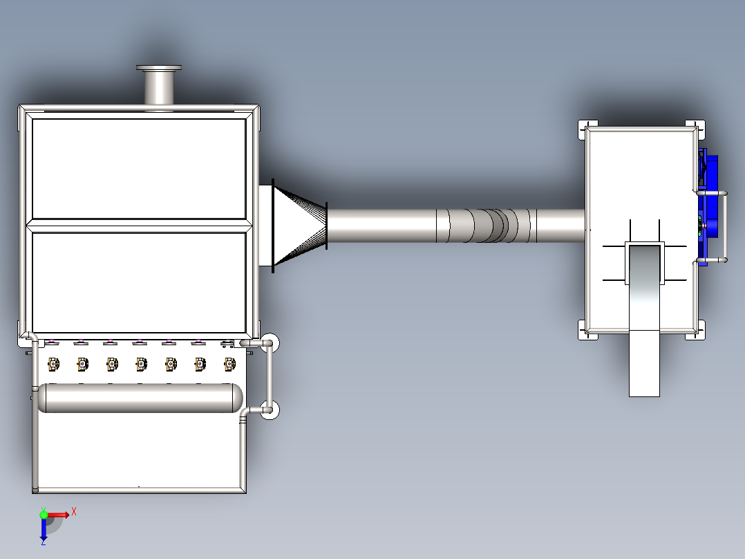 49袋脉冲布袋除尘器(1)俯视图