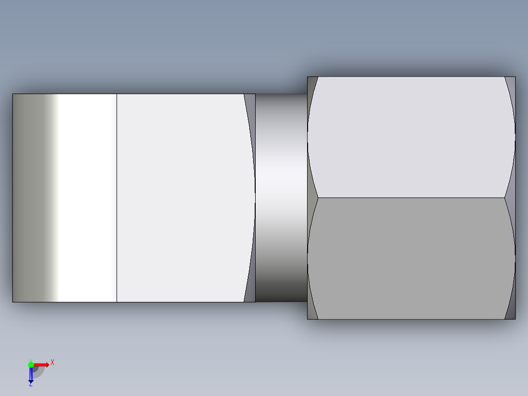 卡套式工业通用硬管接头EO_Male_stud_elbow_WE08LLMCF俯视图