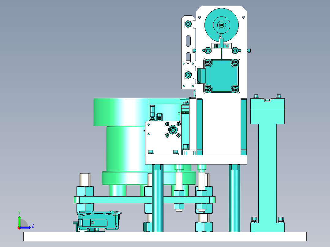 高速机械手取放机构左视图