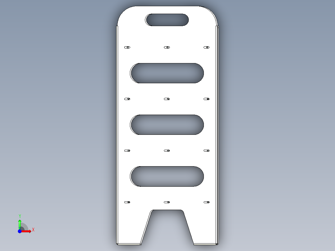 一款鞋子置物架前视图