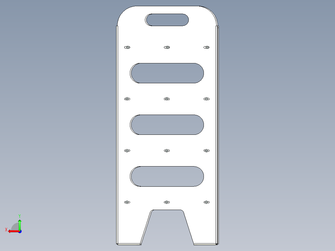 一款鞋子置物架后视图