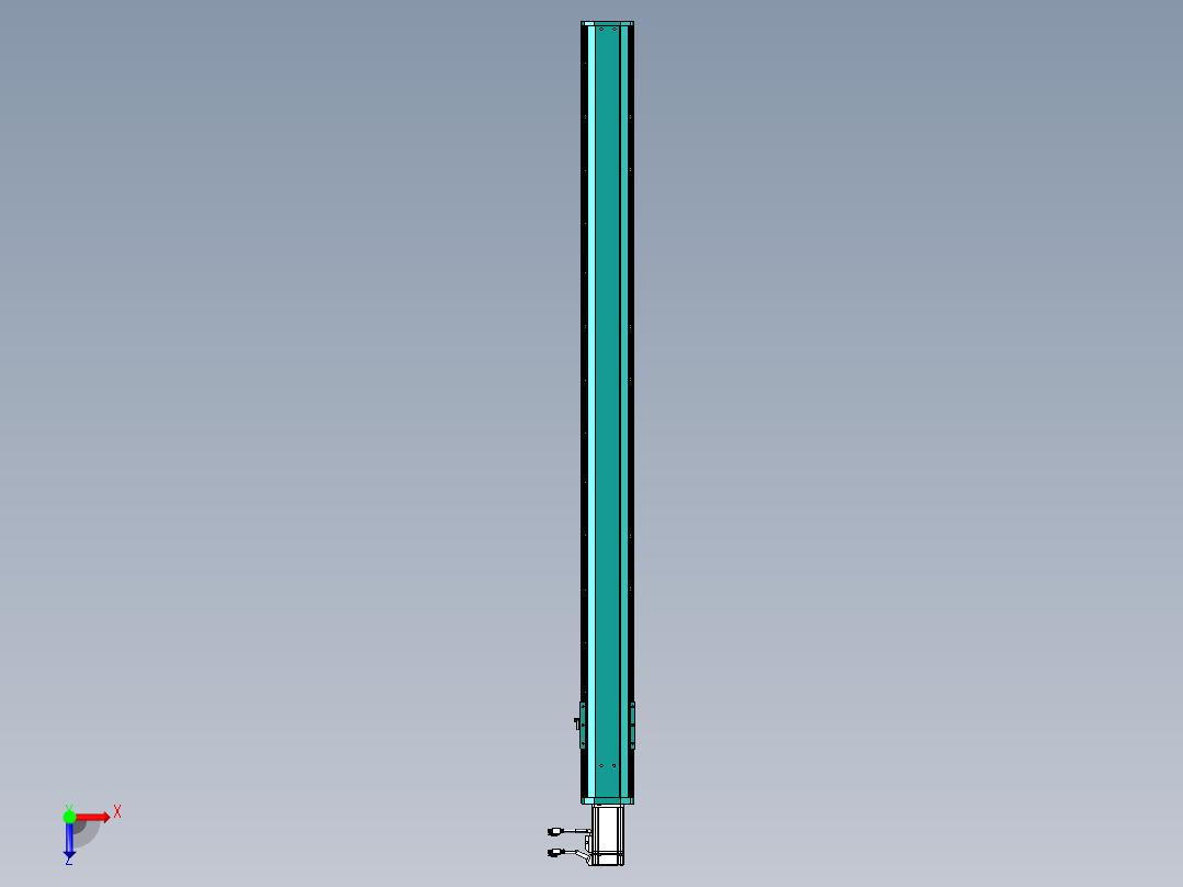 东锦丝杆传动-直线滑台模组DH100-C-L10-S1250-BC-O400W-C3俯视图