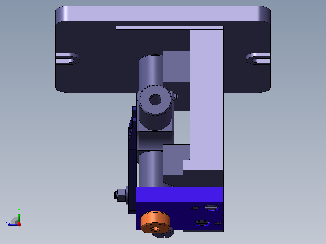 C21750-十字轴机械加工工艺规程及钻φ8孔夹具设计含三维二维说明书右视图