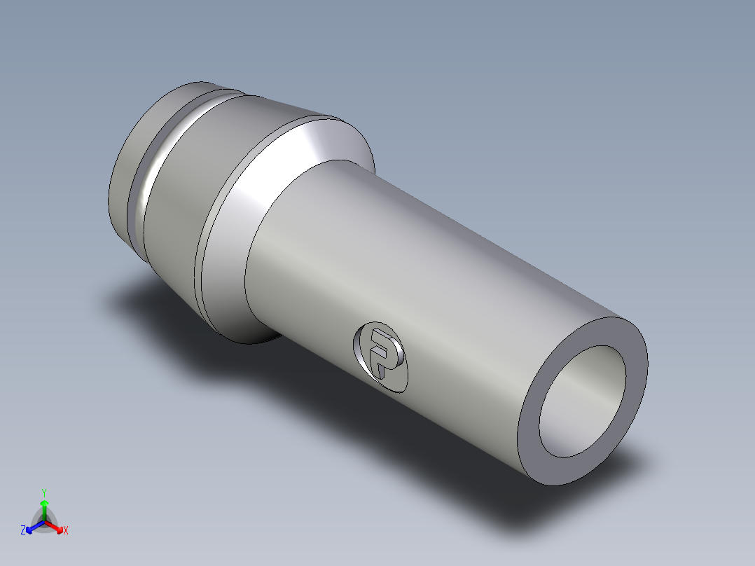 卡套式工业通用硬管接头EO_Weld_nipple__orbital__SKA12X2ORB71正等轴测图