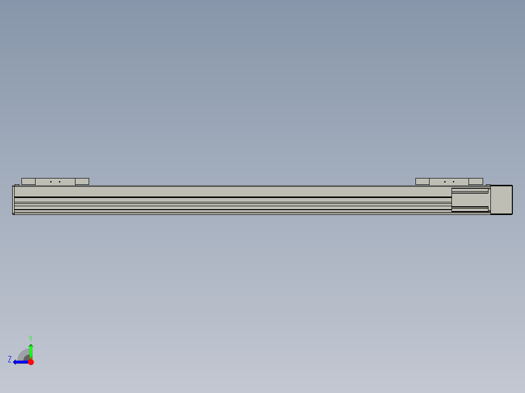 直线模组WG-LHC12-S950-R设计图纸右视图