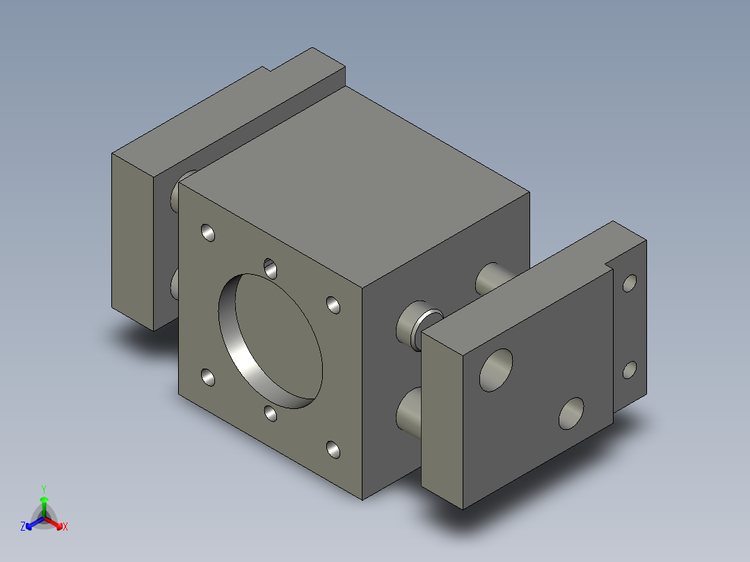 普通气爪PH06-12L正等轴测图