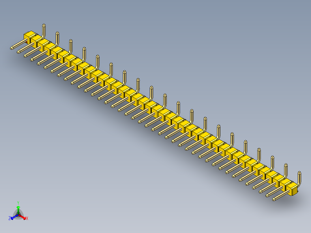 彩色公排针 100mil 2.54mm 系列-DS1022_yellow_40p_100mil_Type_SMT_R2_rev1.0