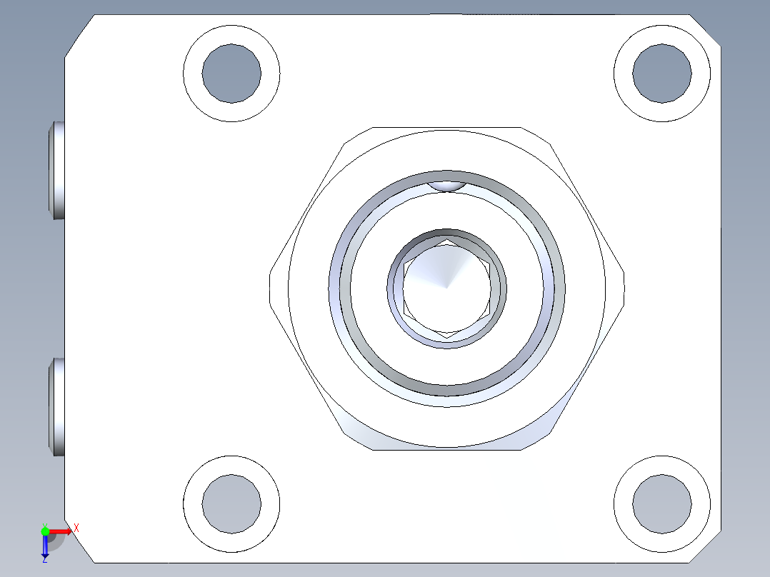 KOSMEKLHA0480-GLD多系列多零件图纸模型俯视图