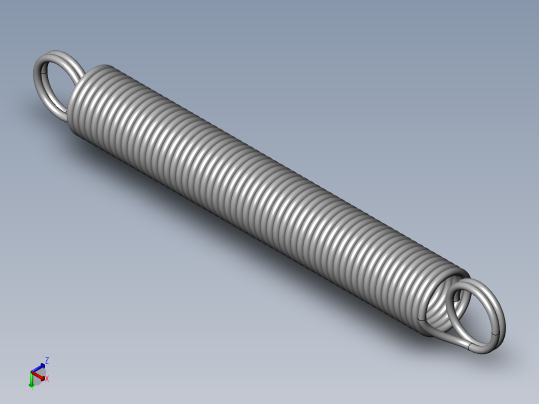 异形弹簧-1330K330_EXTENSION SPRING正等轴测图