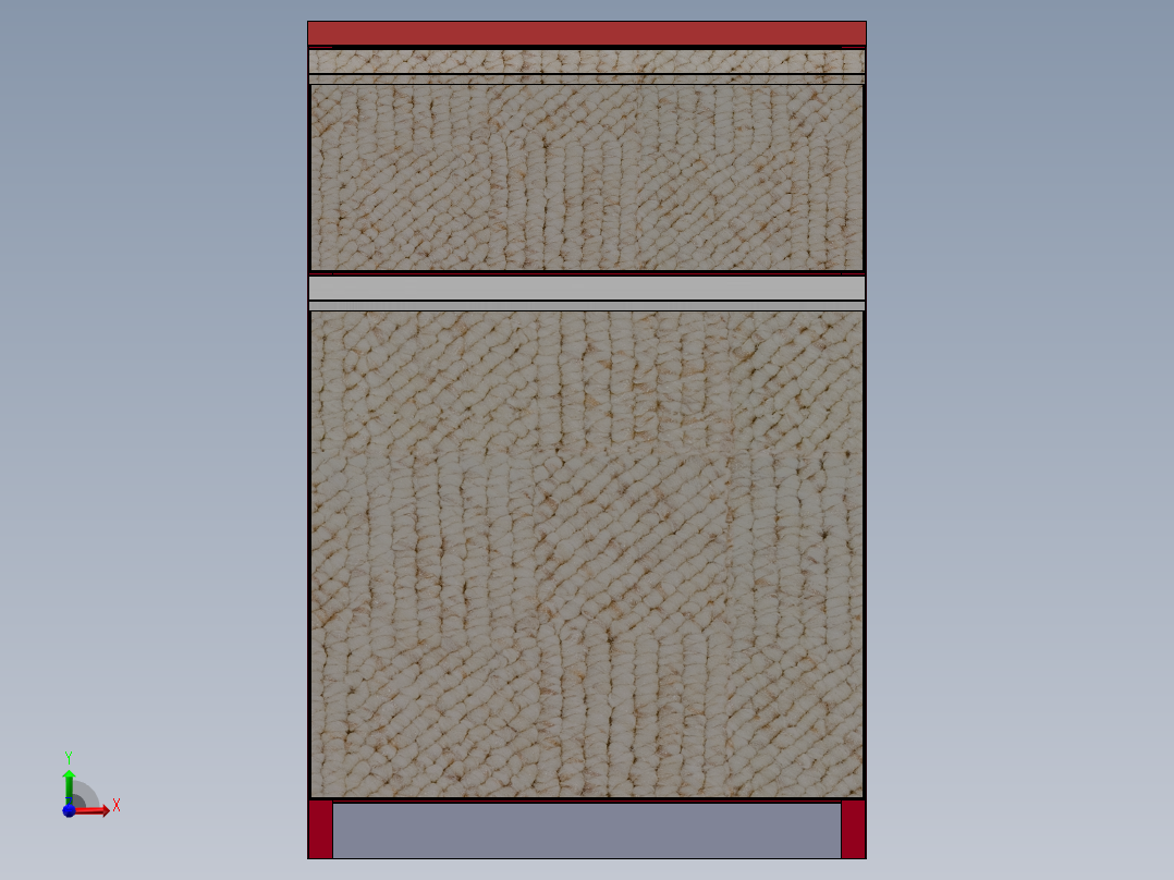 床头柜全套三维+CAD前视图