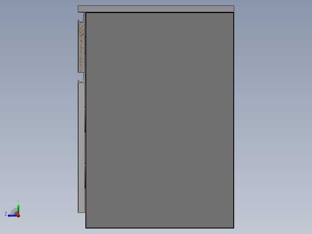 床头柜全套三维+CAD右视图